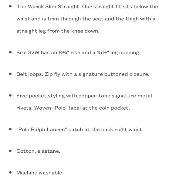 New Polo The Varick Slim Straight Jeans in Stone - Picture 7 of 7